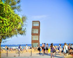 Oblíbená barcelonská pláž Barceloneta