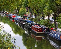 Kanály v Little Venice v Londýně