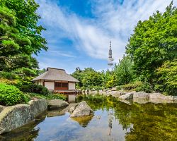 Japonská zahrada parku Planten un Blomen