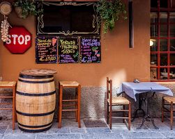 Útulná restaurace v Cinque Terre
