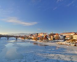 Pohled na zimní Maribor