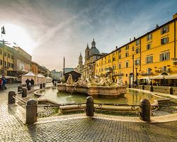 Půvab a osobitost náměstí Piazza Navona v zimních měsících…