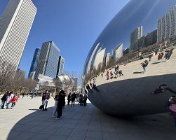 Chicagský symbol Cloud Gate neboli Fazole