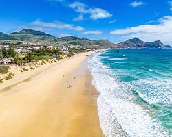 Jedinečná 9 kilometrů dlouhá písečná pláž na ostrově Porto Santo