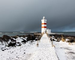 Maják Reykjanesviti na poloostrově Reykjanes