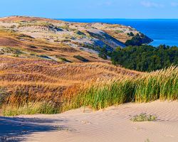 Překrásné písečné duny ve městě Nida