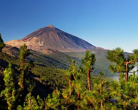 Národní park Las Cañadas del Teide s nejvyšší horou Španělska Pico del Teide na ostrově Tenerife