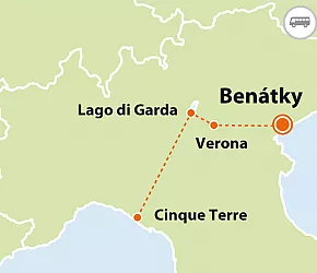 To nejkrásnější z Benátek + VERONA + CINQUE TERRE + LAGO DI GARDA