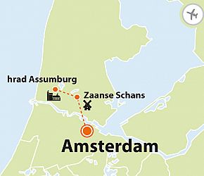 Adventní Amsterdam + ZAANSE SCHANS + HRAD ASSUMBURG