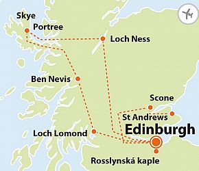 Skotská vysočina + EDINBURGH + OSTROV SKYE + LOCH NESS