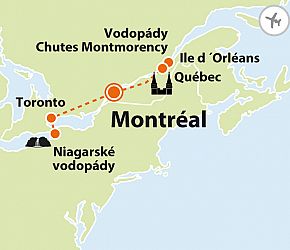 To nejlepší z Québecu + MONTRÉAL + TORONTO + NIAGARSKÉ VODOPÁDY