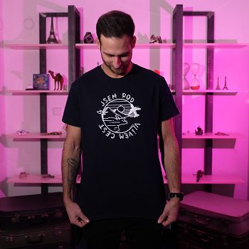 Unisex tričko zeměkoule tmavě modré
