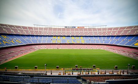 Slavný fotbalový stadion Camp Nou