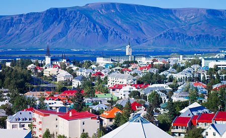Panoramatický pohled na Reykjavík