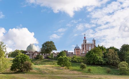 Pohled na královskou observatoř Greenwich