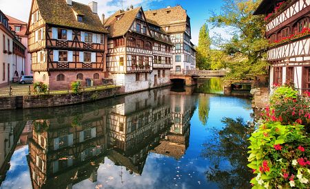 Klasické hrázděné domy ve Štrasburku