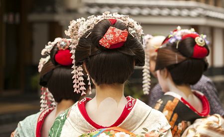Japonské gejši v Kjóto