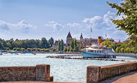 Lausanne na břehu Ženevského jezera