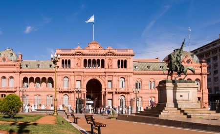 Slavný prezidentský palác Casa Rosada