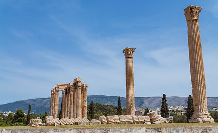 Pozůstatky chrámu boha Dia v Athénách