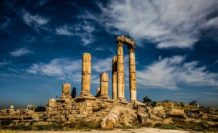 Pozůstatky Herkulova chrámu Ammánské citadely
