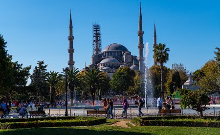 Monumentální Modrá mešita v Istanbulu