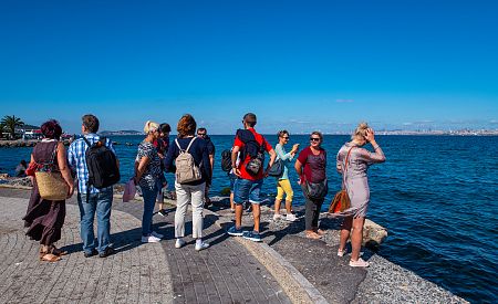 Naši cestovatelé se kochají výhledem na moře z Princových ostrovů