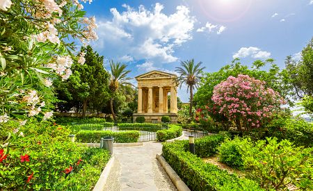 Kouzelné zahrady Baracca v maltské hlavním městě Valletta