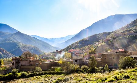 Tradiční domky berberské vesničky v údolí Ouriko
