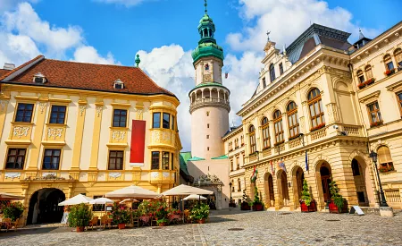 Hlavní náměstí v historickém centru Šoproně