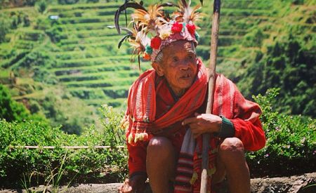 Lidé kmene Ifugao horské oblasti Cordillery