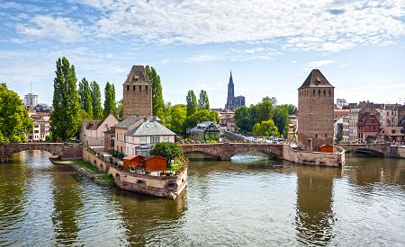 Středověký most Ponts Couverts ve Štrasburku