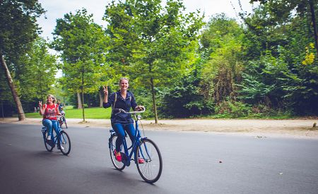 Naše cestovatelky při Biketour Amsterdamem… Je to jedinečný zážitek!
