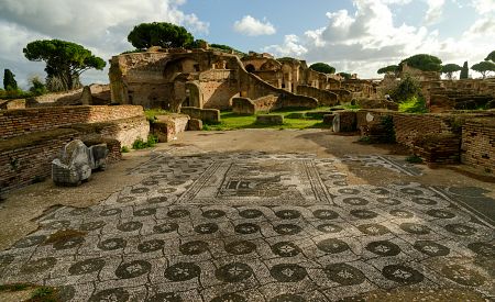 Působivá mozaika v Antické Ostii