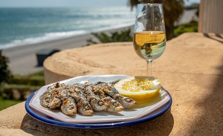 Víno a sardinky si můžete vychutnat na pláži i ve městě