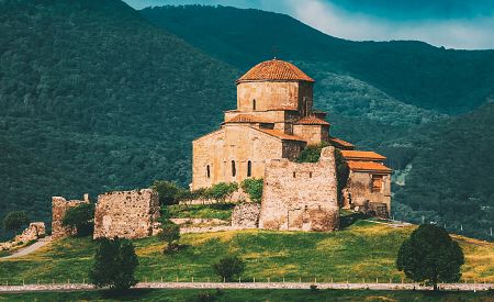 Pohled na nádherný a nejcennější gruzínsky klášter Džvari
