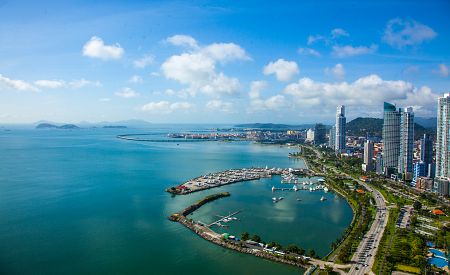 Letecký pohled na Panama City