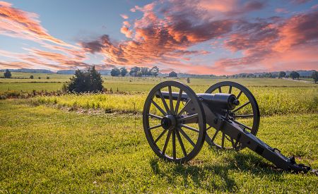 Polní kanon v Gettysburgu