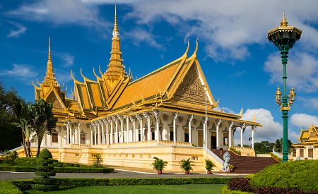 Nádherný královský palác v kambodžském hlavním městě Phnom Penh
