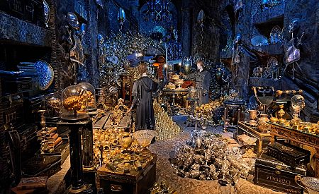 Trezor v Gringottově kouzelnické bance ve Studiu Warner Bros.