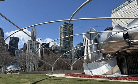 Slavná koncertní hala Jay Pritzker Pavilion v Chicagu