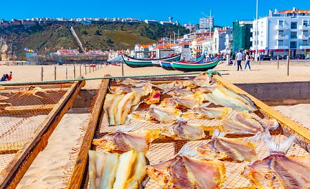 Sluncem sušené ryby v Nazaré