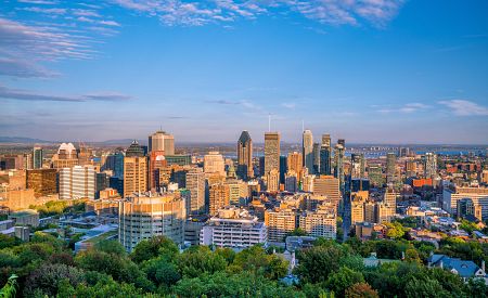 Pohled na Montréal z vyhlídky Mount Royal