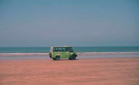 Jízda terénním minibusem národním parkem Doñana ve španělské Andalusii