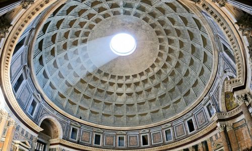 Kopule Pantheonu má největší klenbu, jaká byla kdy postavena
