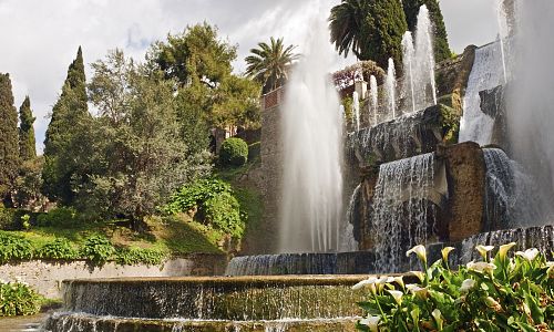 Nádherné fontány, to je Villa d'Este v Tivoli
