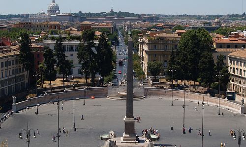 Obelisk Flaminio na Piazza del Popolo