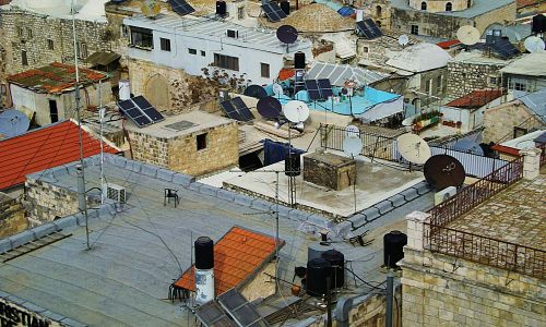 Střechy ve starém Jeruzalémě