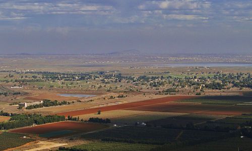 Pohled do Sýrie z Golanských výšin