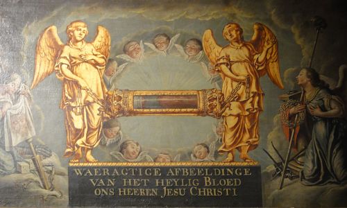 Malba - Andělé nesoucí relikviář se svatou krví